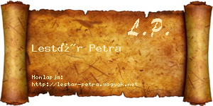 Lestár Petra névjegykártya